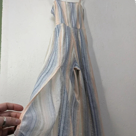 Influence striped tank midi wide leg romper, women's size 4 G11 - Picture 6 of 10